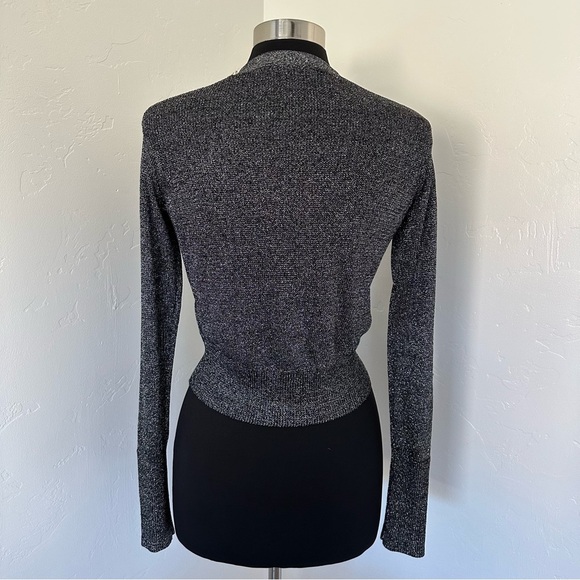 ALL SAINTS Women's Lyra Glitter Button Up Cardigan Black Size XS - Picture 10 of 15